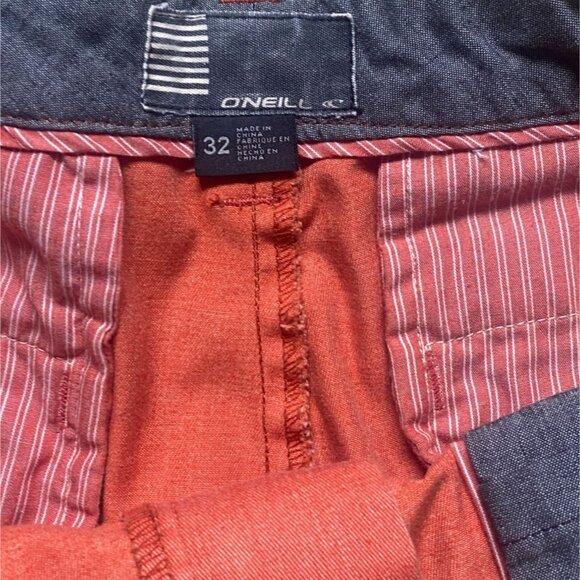 O'Neill Mens Chino Shorts-Rust Orange-Size 32-GUC - Picture 5 of 6